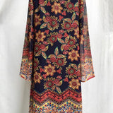 North Style Size M Navy Print Floral Dress - Article Consignment