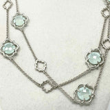 stella & dot Aqua/Silver Necklace - Article Consignment