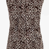 Michael Kors Size XS brown/White Polyester Blend Embellished Sleeveless - Article Consignment