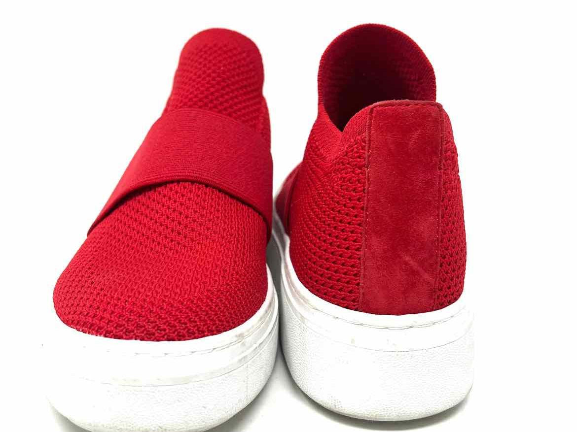 Eileen Fisher Women's Red Slip-On Knit Platform Size 6.5 Sneakers - Article Consignment