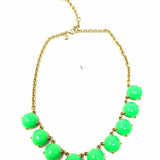 J Crew Gold/Green Statement Necklace - Article Consignment
