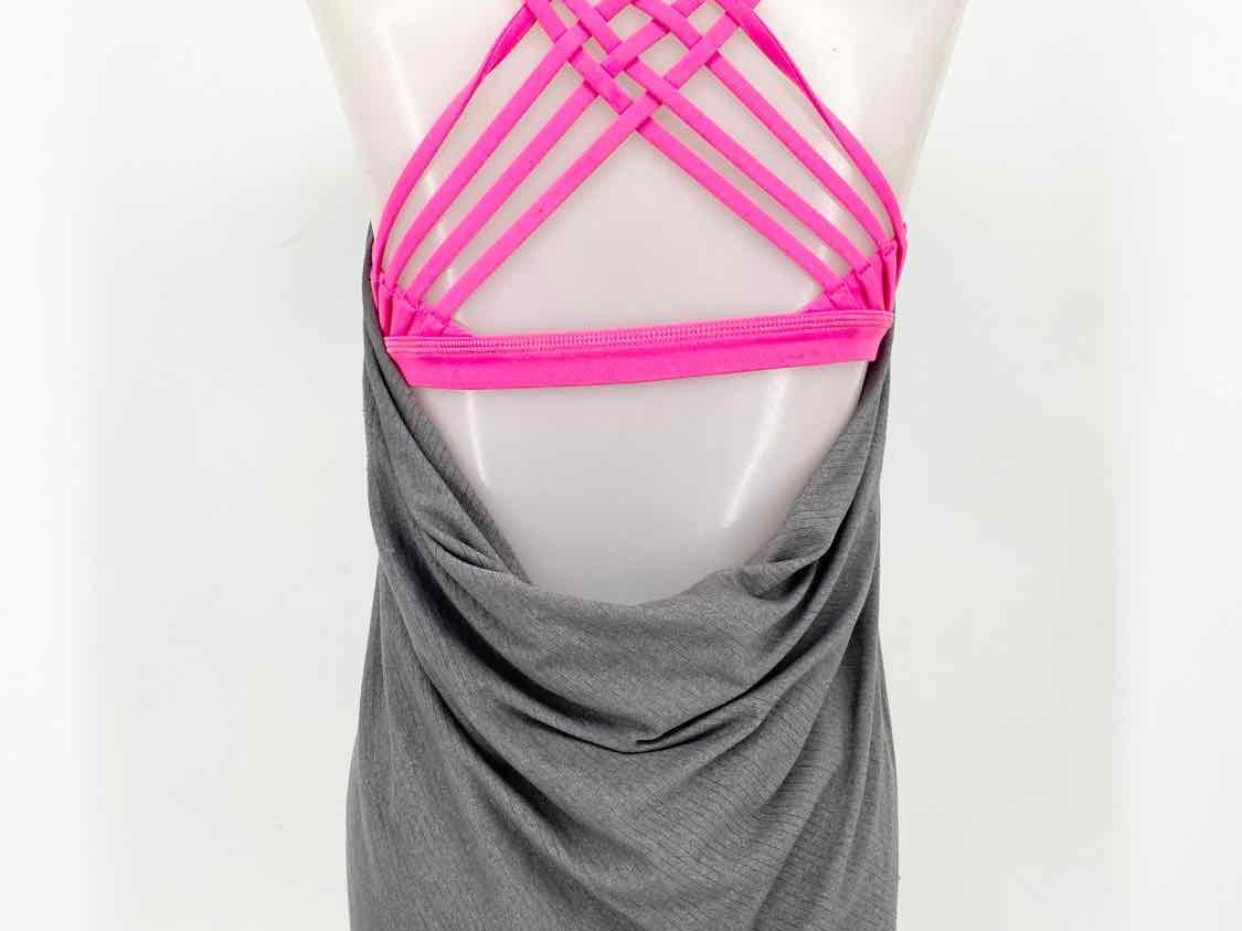 Lululemon Women's Gray/Hot pink Tank Strappy Size 6 Sleeveless - Article Consignment