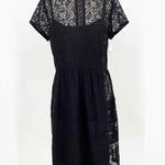 Joie Women's Black High Neck Lace Geometric Size 2 Dress - Article Consignment