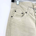 rag & bone Women's Beige Low-Rise Skinny Corduroy Size 27/4 Jeans - Article Consignment
