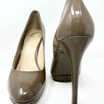 BRIAN ATWOOD Women's Taupe Platform Patent Leather Size 10 Pumps - Article Consignment