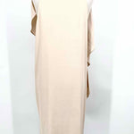 STEFANEL Women's Cream Knee Length Ruffled Size 8 Dress - Article Consignment