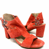 Earthies Women's Coral Block Heel Suede Cut-Out Size 7.5 Sandals - Article Consignment