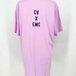 Clare V. Women's Pink T-shirt script Size L Short Sleeve Top - Article Consignment