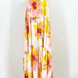 Free People Women's White/Yellow/Red Midi Floral Size S Dress - Article Consignment