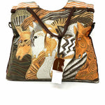 Laurel Burch Brown/Gray Horse Tote - Article Consignment