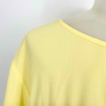 eloquii Women's Yellow Blouse Ruffled Size 22 Short Sleeve Top - Article Consignment