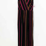 Diane Von Furstenberg Women's Black/Pink Sleeveless Stripe Size 8 Jump Suit - Article Consignment