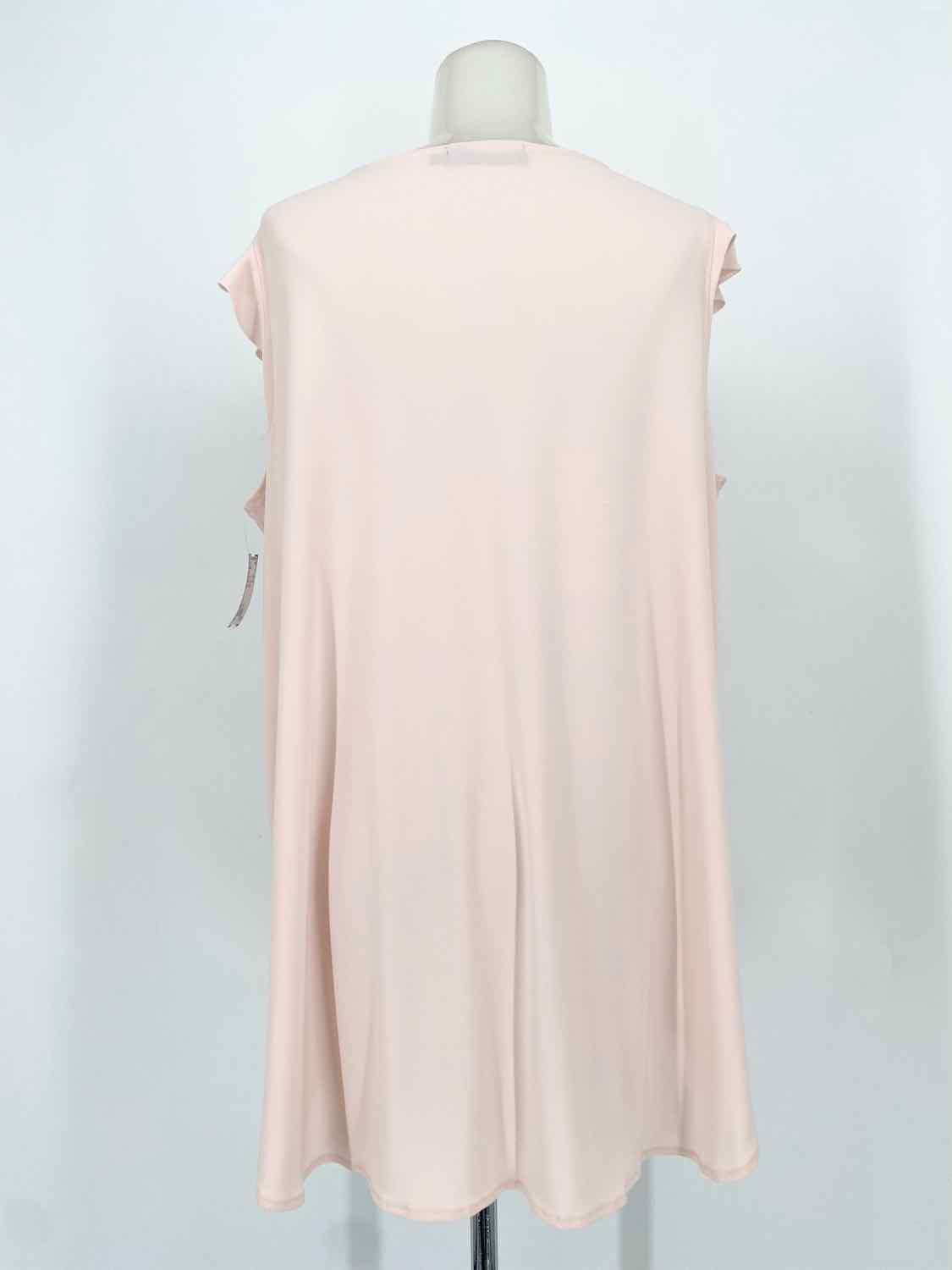 Sympli Women's Light Pink V-Neck Polyester Business Casual Size 14 Sleeveless - Article Consignment