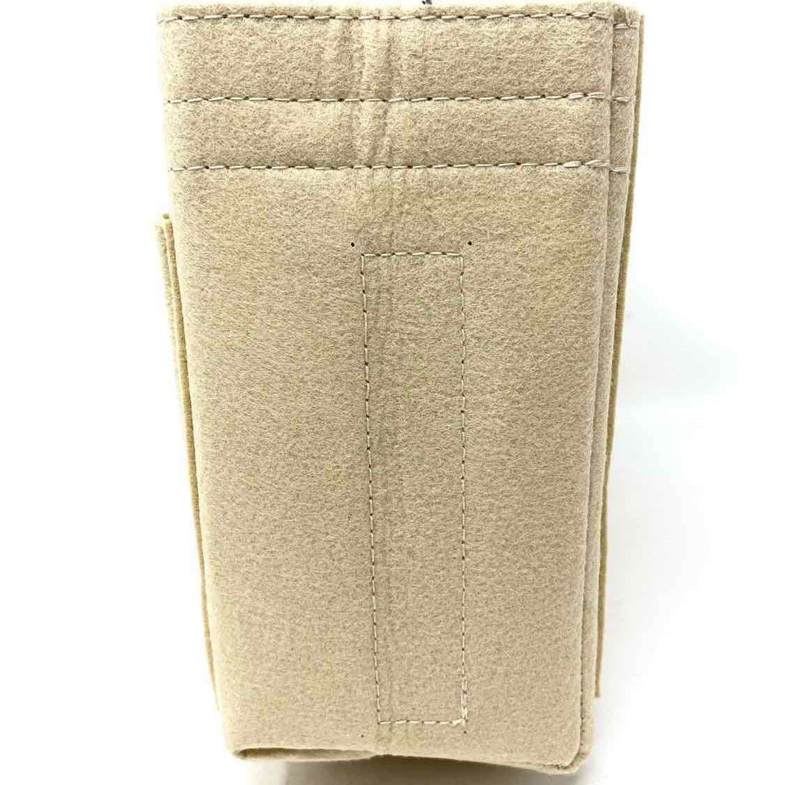 Beige Felt Purse Organizer Insert Slender Medium