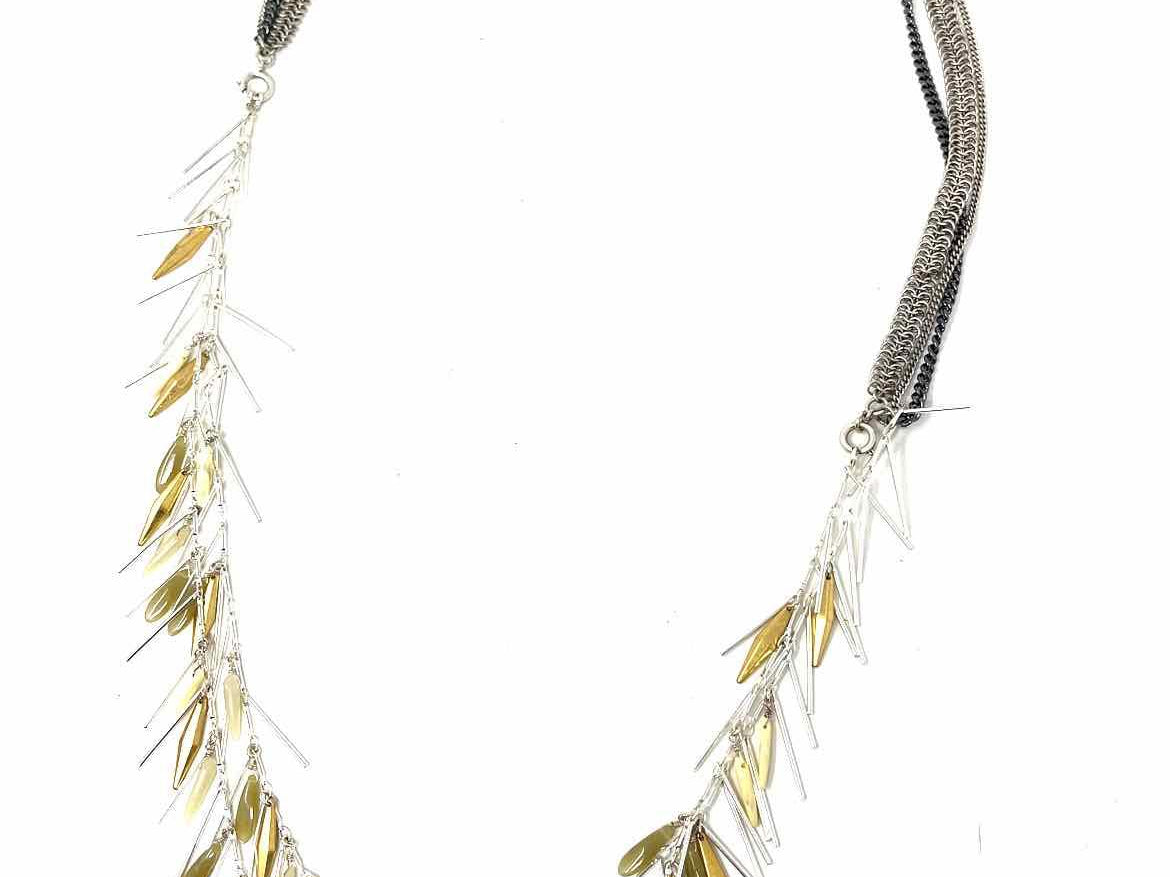 stella & dot Two-tone Multi-strand Fringed Necklace - Article Consignment