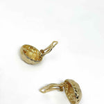 Erwin Pearl Gold Plated Gold Tone Dome Quilted Clip-ons - Article Consignment