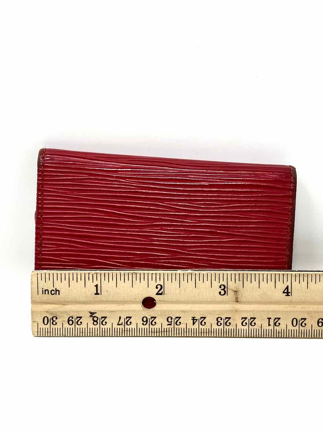 Louis Vuitton Red Epi Card Holder high quality Wallet