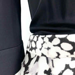 Diane Von Furs Size 2 Black/Gray Wrap Blotches Dress - Article Consignment