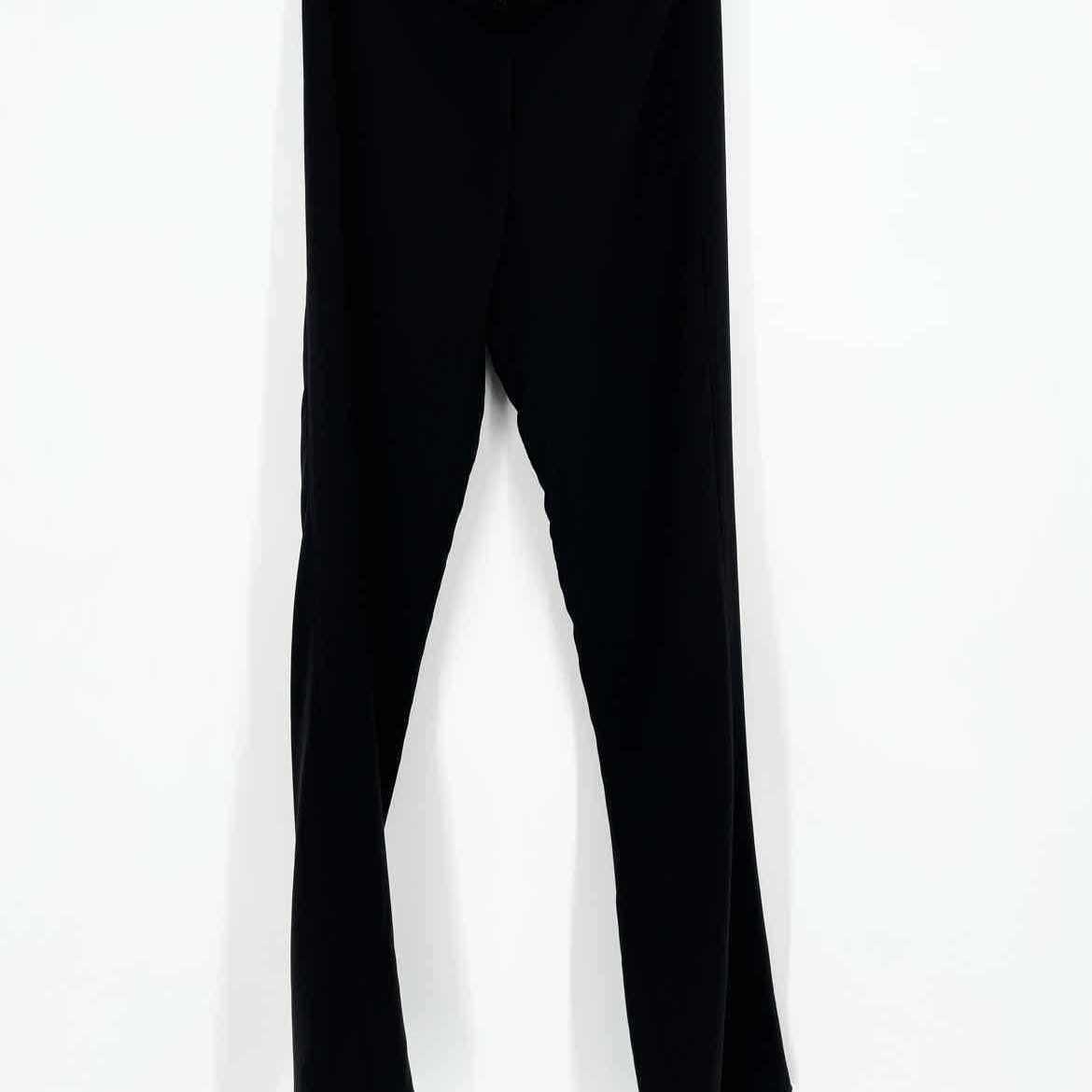 Chanel Women's Black Straight Silk Size 40/8 Trousers - Article Consignment