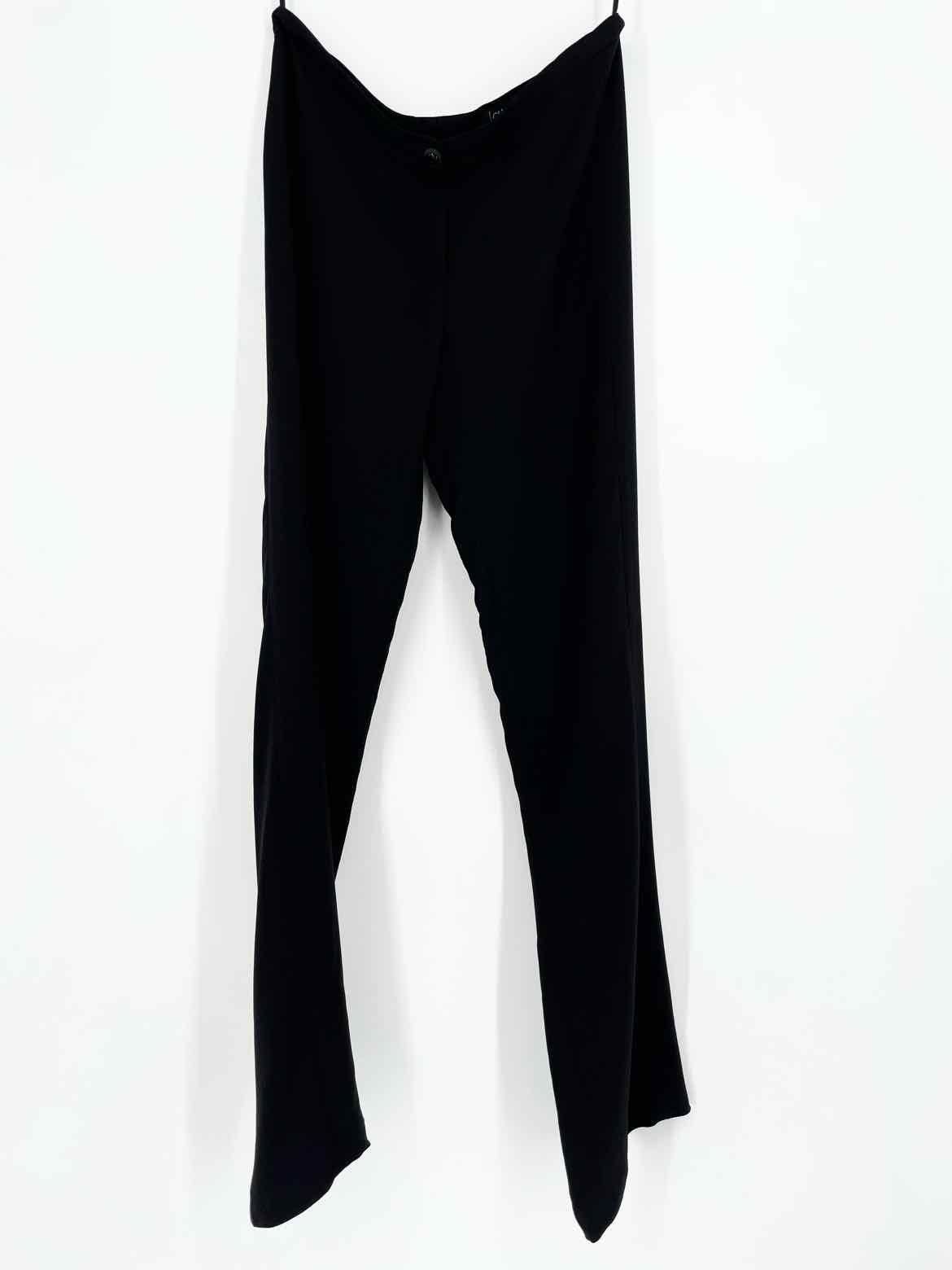 Chanel Women's Black Straight Silk Size 40/8 Trousers - Article Consignment