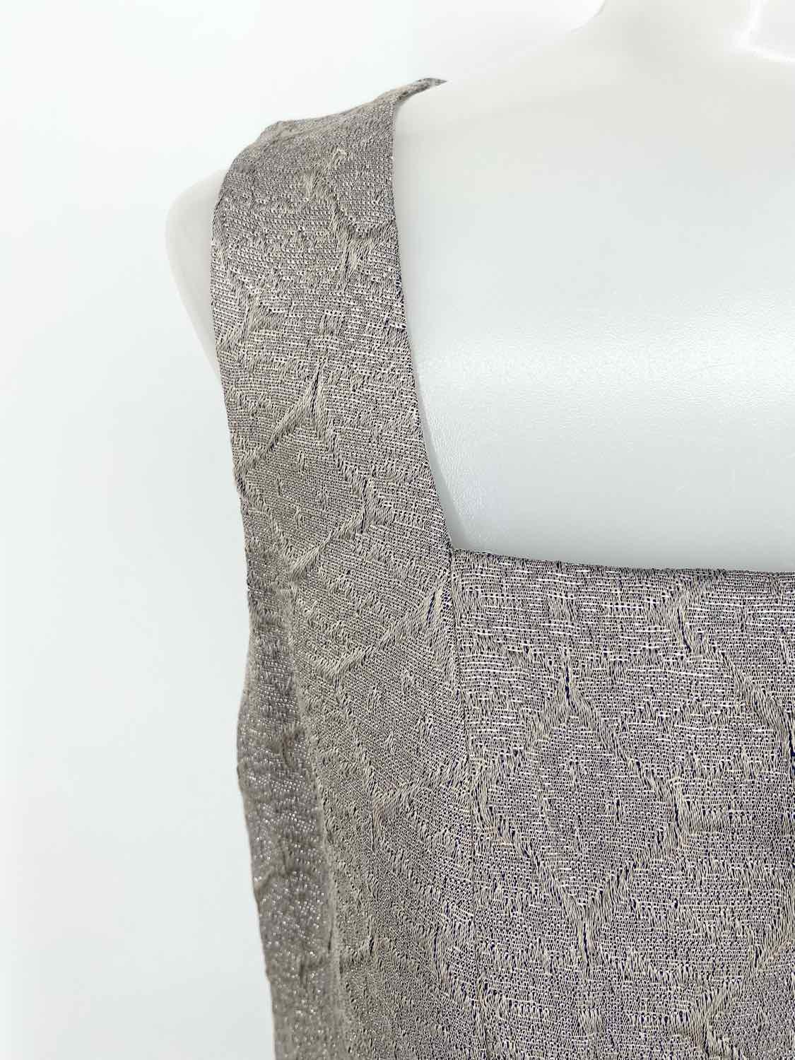 RED VALENTINO Women's Silver sheath Textured Size 6 Dress - Article Consignment