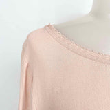 Joie Women's Blush Blouse Rayon Lace Trim Peplum Size M Long Sleeve - Article Consignment