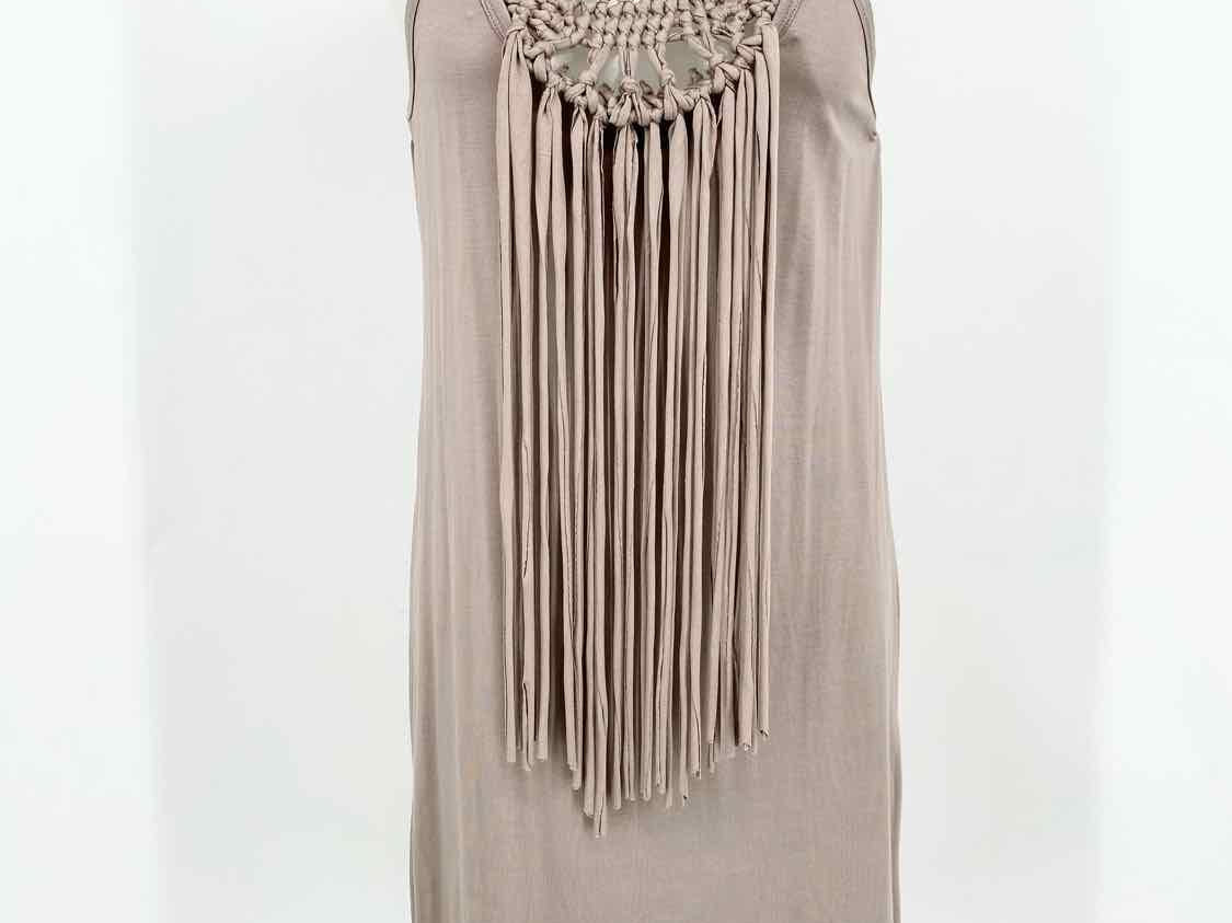 Trina Turk Women's Light Brown Short Fringe Size S Dress - Article Consignment