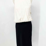 Nina Ricci Women's Ivory/Black Sleeveless Color Block Size 38/4 Dress - Article Consignment
