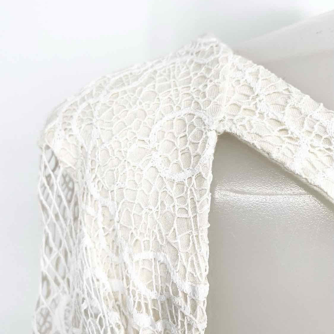 For Love & Lemons Size M Ivory sheath Lace Dress - Article Consignment