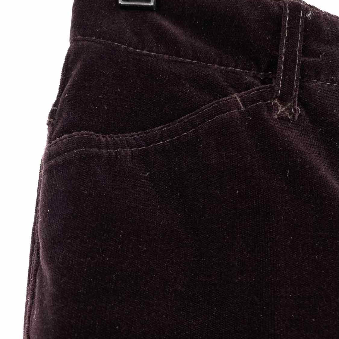 DOLCE & GABBANA Women's Dark Brown Straight Cotton Blend Velvet Size 38/2 Pants