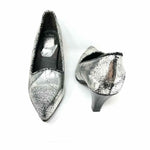 Calleen Cordero Women's Mika Silver Pointed Leather Metallic Size 7 Pumps - Article Consignment