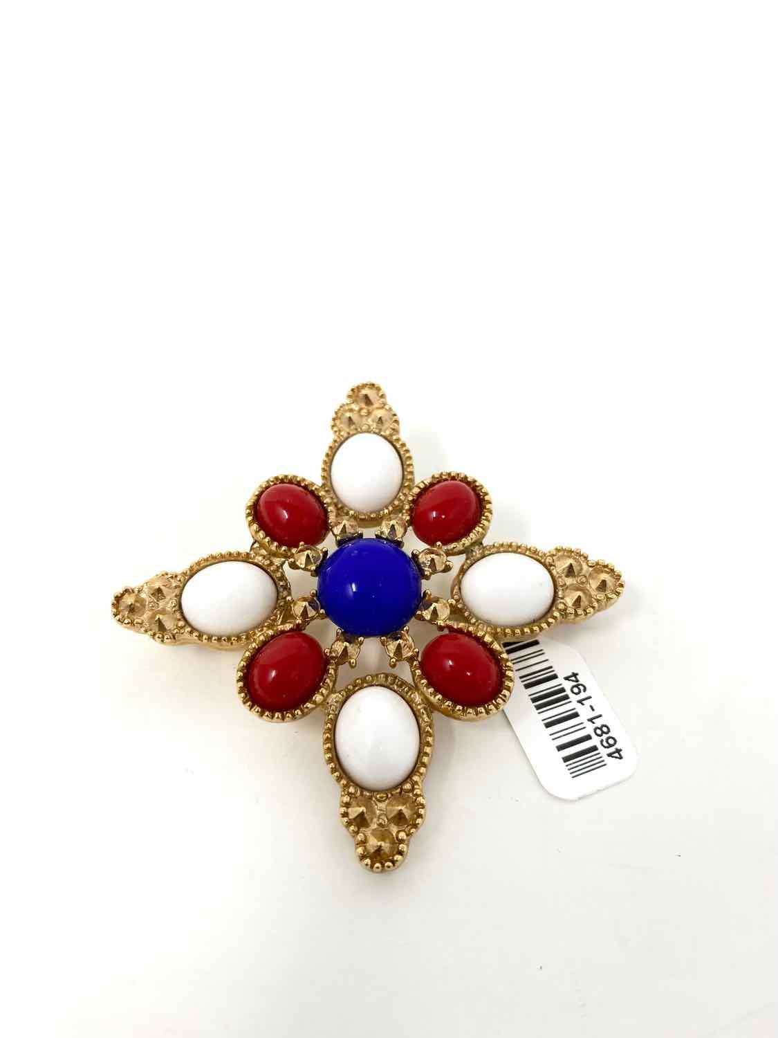 SARAH COVENTRY Red/White/Blue Brooch - Article Consignment