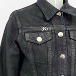 Sergio Gutierrez Size S Black/Silver Coated Denim Jacket - Article Consignment