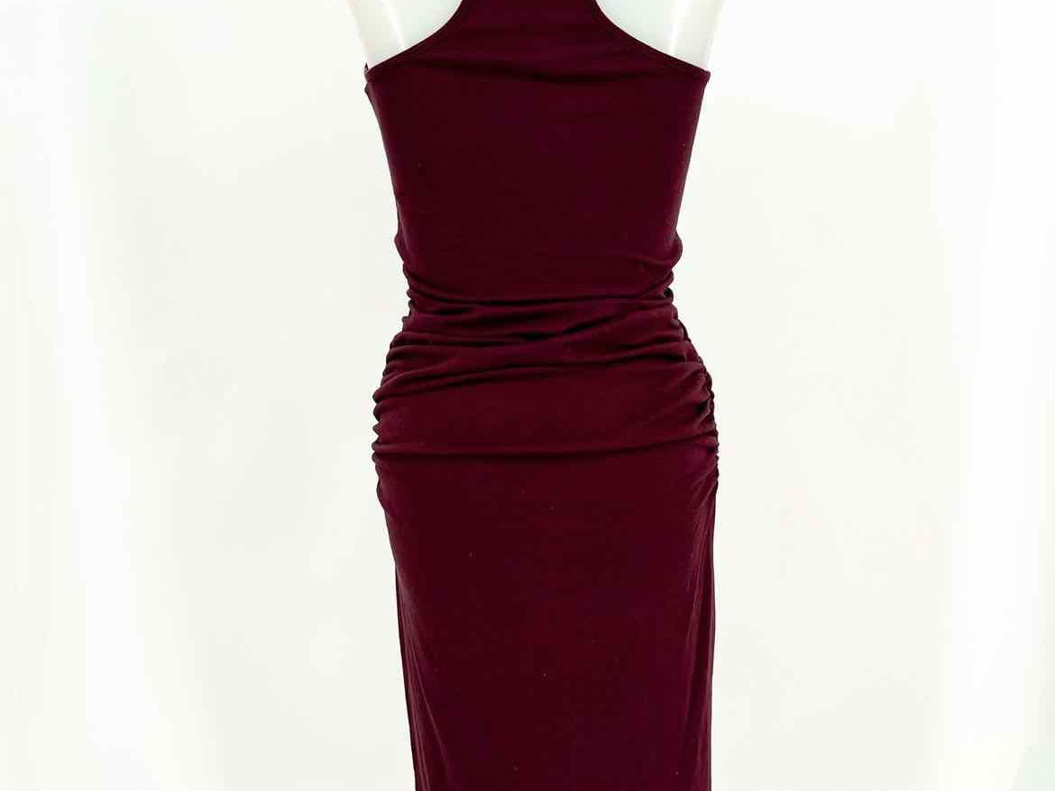 Michael Stars Women's Burgundy Bodycon Jersey Ruched Size S Dress - Article Consignment