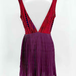 ark & co. Size M Red/Purple Sleeveless Polyester Blend Print Dress - Article Consignment