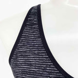 Puma Women's black/white Strappy Pinstripe Size M Sports Bra - Article Consignment