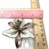 Enamel Pewter Flower Brooch - Article Consignment