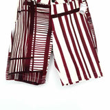 Editions M.R Men's Burg/ White Stripe Shorts - Article Consignment