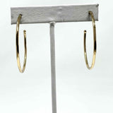 Metal Gold Tone Hoop Earrings - Article Consignment