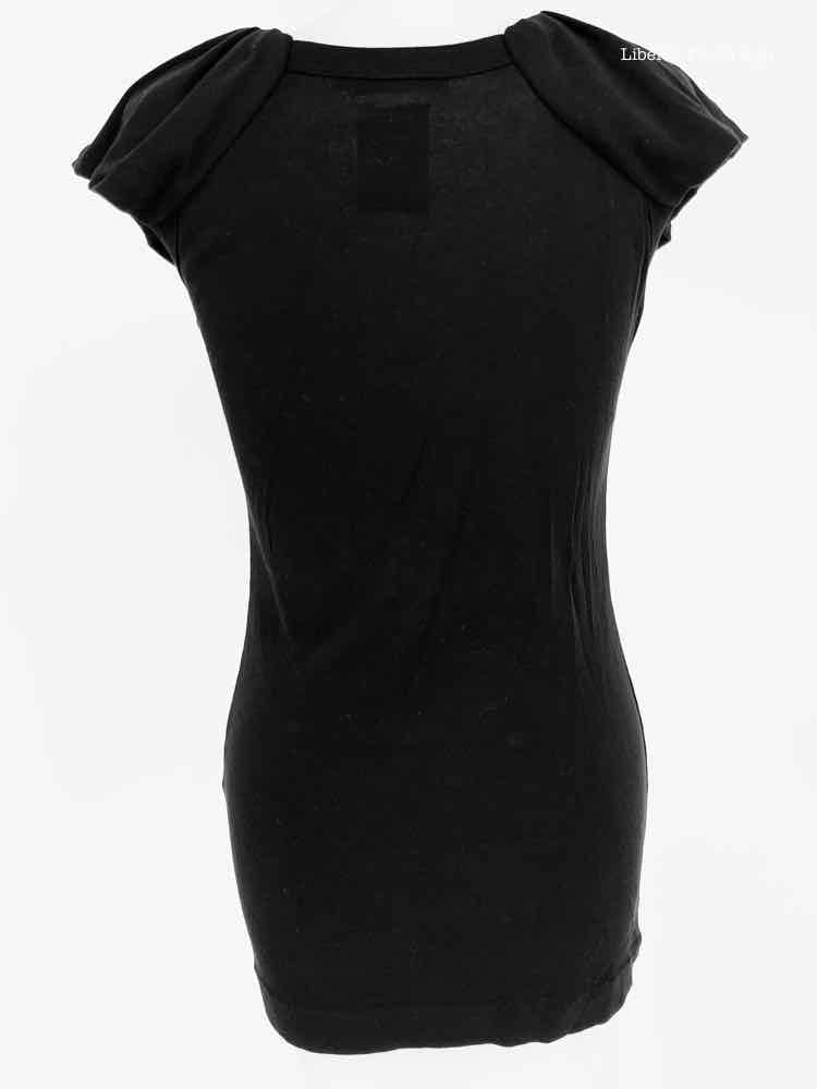 DOLCE & GABBANA Size 44/8 Black Cap Sleeve Cotton Sleeveless - Article Consignment