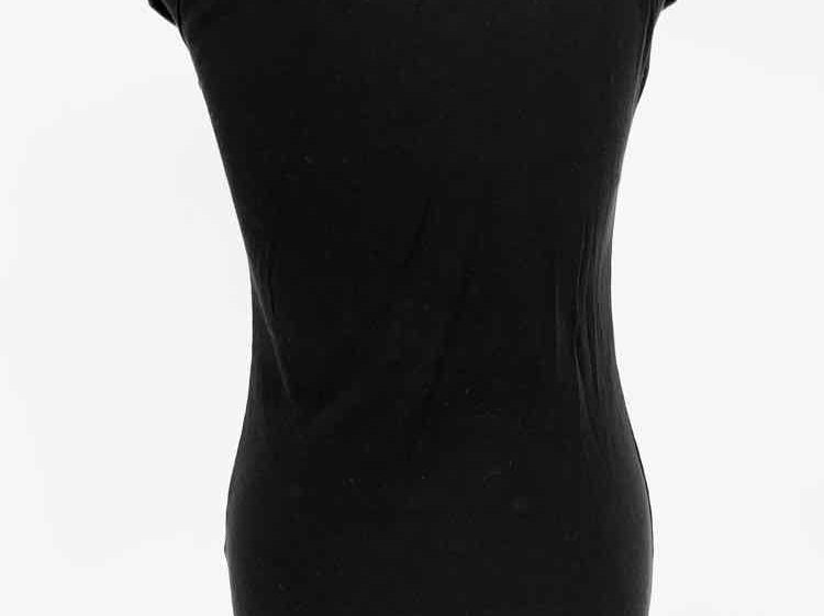 DOLCE & GABBANA Size 44/8 Black Cap Sleeve Cotton Sleeveless - Article Consignment