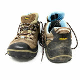 Keen Women's Brown/Blue Hiking Lace-Up Size 8.5 Sneakers - Article Consignment