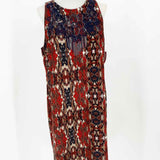 GREYLIN Women's Red/White/Blue Shift Abstract Size M Dress - Article Consignment