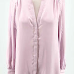 Joie Size S Lavender Button Up Polyester Long Sleeve - Article Consignment