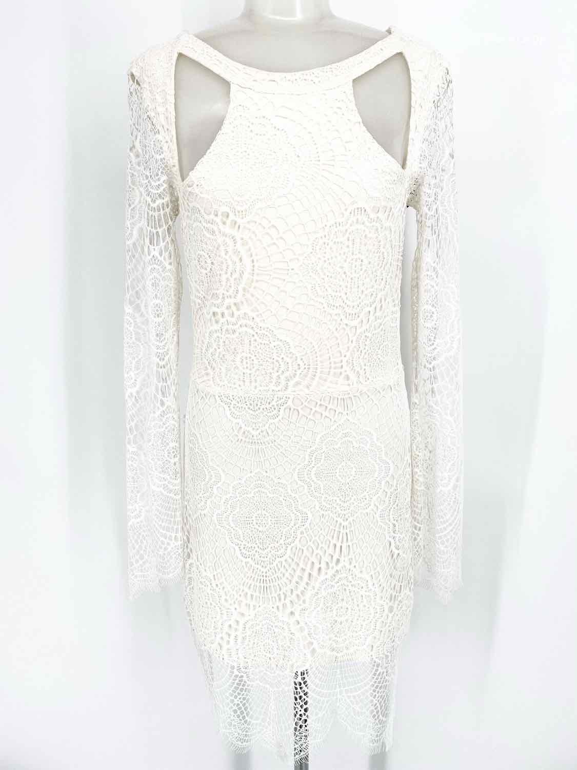 For Love & Lemons Size M Ivory sheath Lace Dress - Article Consignment