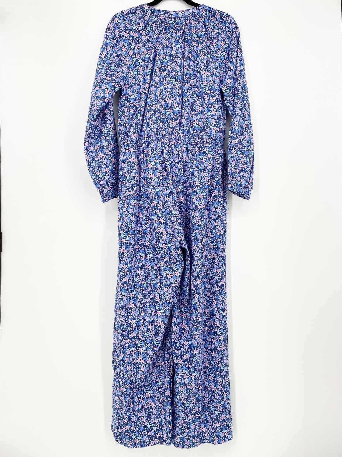 Style & Co. Women's Blue/Pink Long Sleeve Floral Size M Jump Suit - Article Consignment