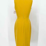 Calvin Klein Women's Mustard sheath Stretch Zip Size 2 Dress - Article Consignment