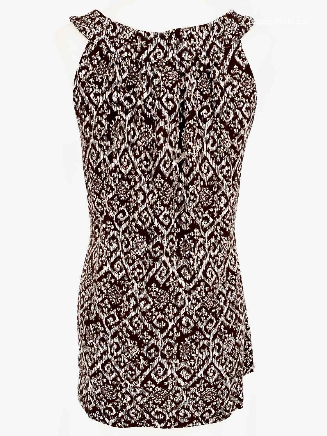 Michael Kors Size S brown/White Polyester Blend Embellished Sleeveless - Article Consignment