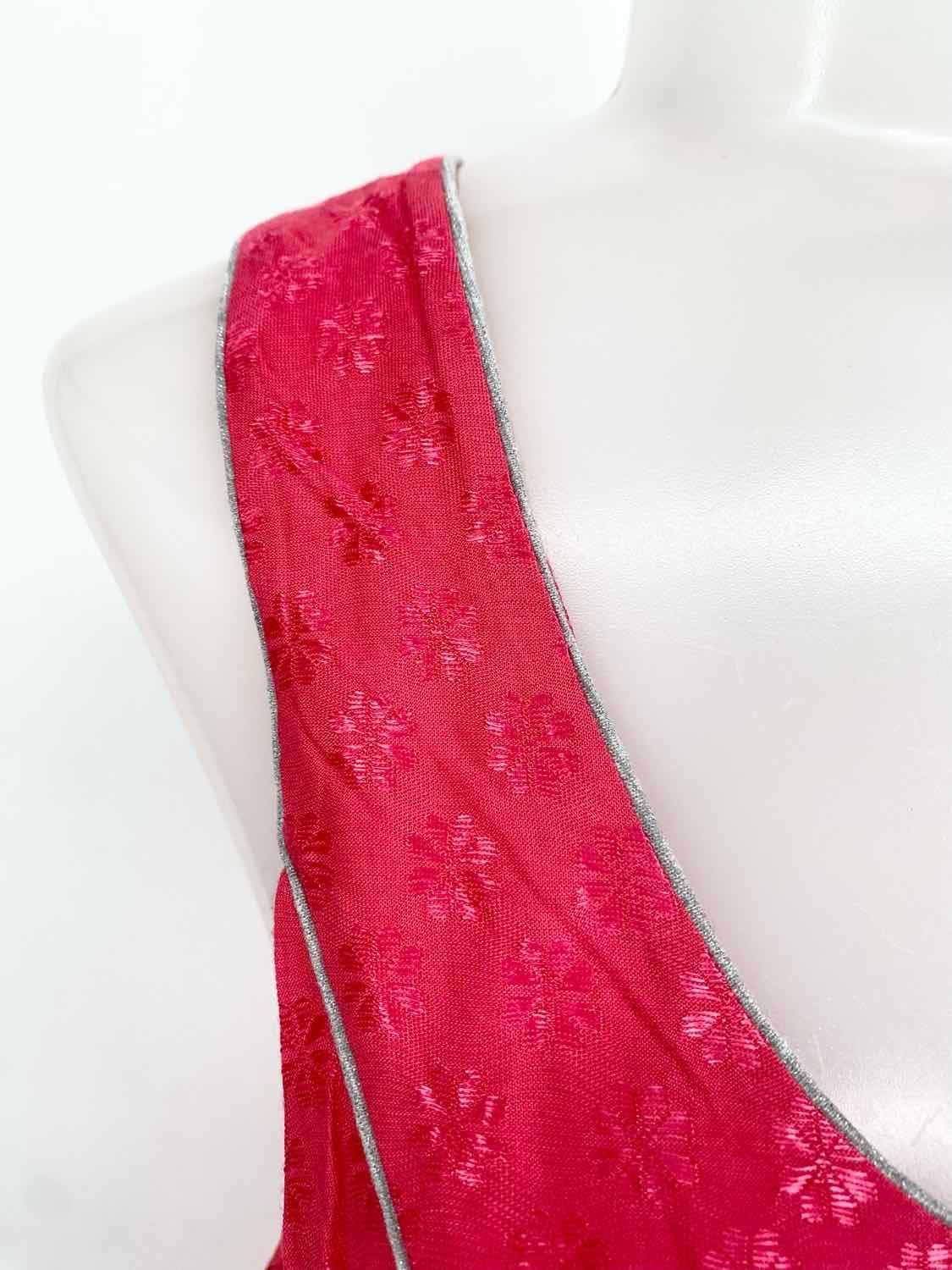 French Connection Women's Hot Pink Tank Floral Size M Sleeveless - Article Consignment