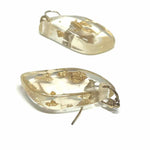Acrylic Clear/Gold Dangle Earrings - Article Consignment